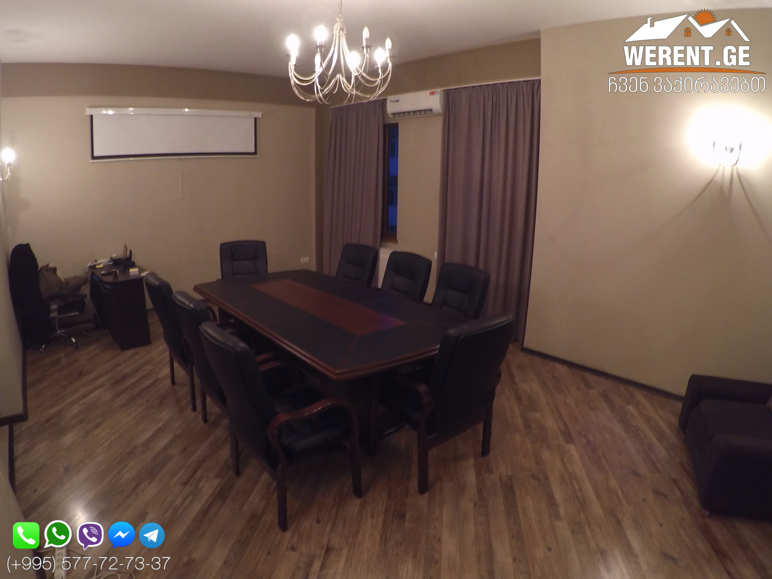 4-Room flat for Office Space For Rent with furniture at Kazbegi Ave, Saburtalo, Tbilisi