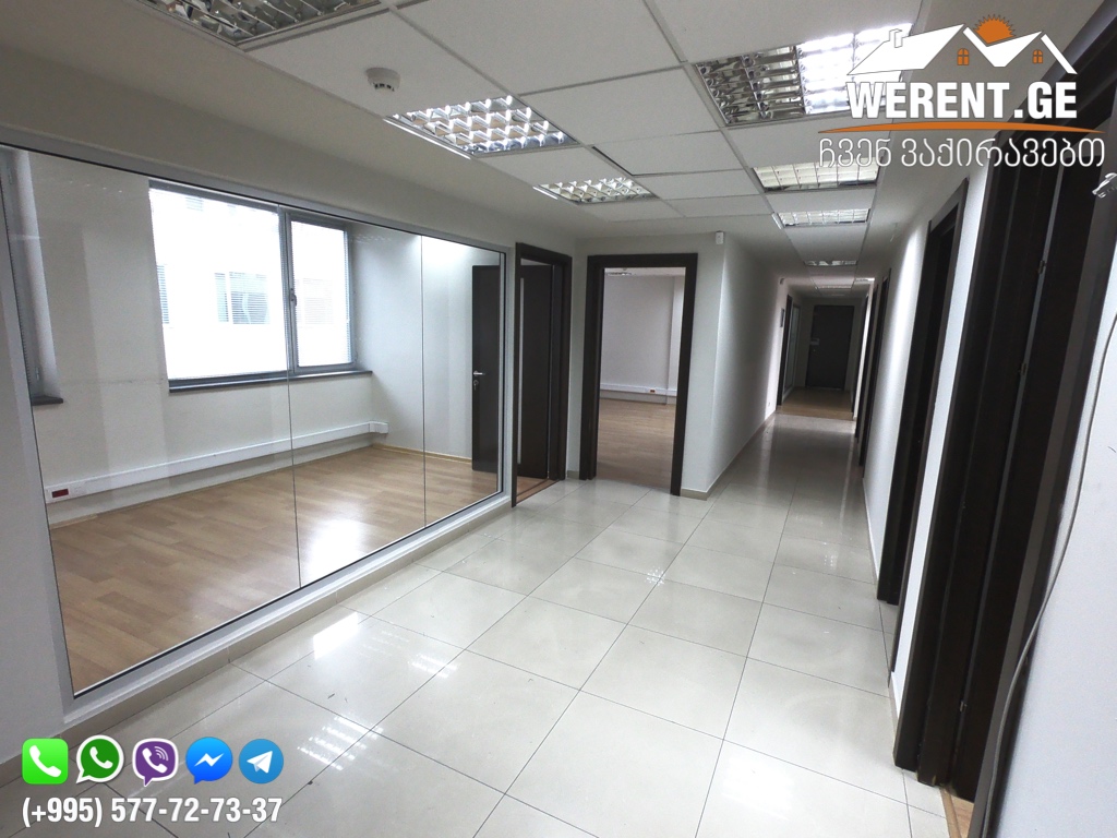 5-Room 150 Sq.M. A Class Office For Rent In Business Center On Vazha Pshavela